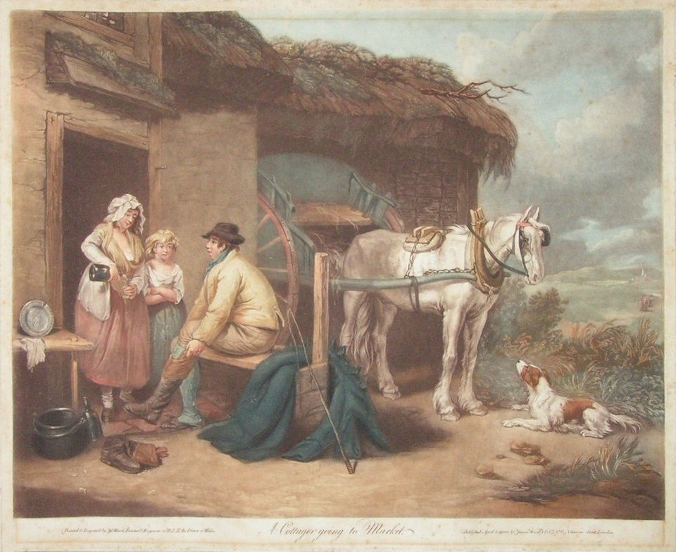 Mezzotint - A Cottager Going to Market - Ward